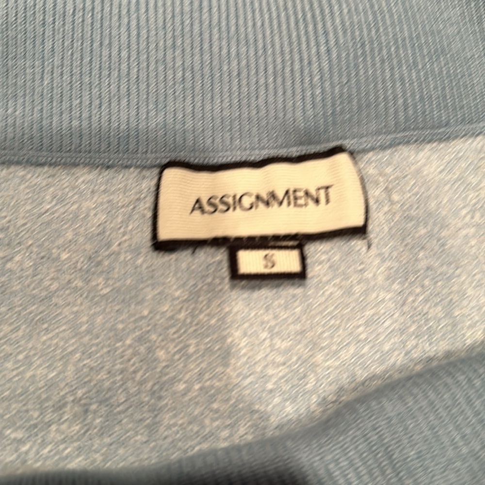 Assignment Revolve Knit Blue Gingham Mini Skirt S - image 4